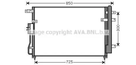 Конденсатор кондиціонера (з осушувачем) KIA CARNIVAL III 2.2D/2.9D 04.06-06.15 QUALITY COOLING AVA KA5111D