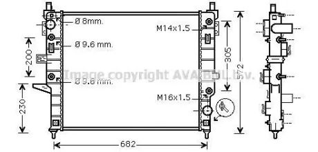 Радіатор, охолодження двигуна QUALITY COOLING AVA MSA2332