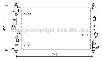 Радіатор, охолодження двигуна QUALITY COOLING AVA OL2547
