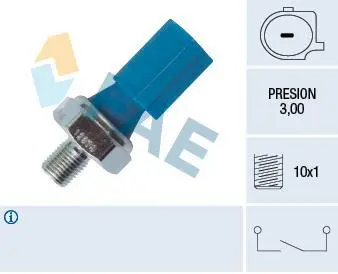 Датчик тиску масла (1 pin, синій) AUDI A6 C7, A7, A8 D4, VW BEETLE, JETTA IV, PASSAT ALLTRACK B8, PASSAT B8 1.8-4.0 02.12- FAE 12874