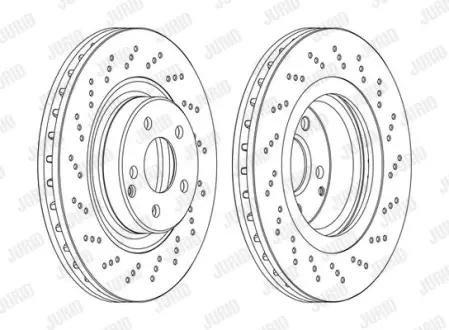 Диск гальмівний передн Лів/Прав MERCEDES E T-MODEL (S211), E (W211), SL (R230) 1.8-5.5 10.01-01.12 JURID 562673JC1