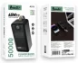 Повербанк 30000 mAh, 3 USB виходи, заряд через Type-C індикатор заряду чорний AVANTIS A375 BLACK (фото 2)