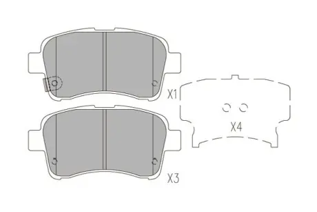SUZUKI Гальмівні колодки передн. Liana 1.3I-1.6I 06/02 KAVO PARTS KBP-8528