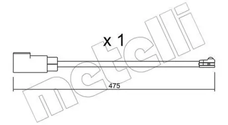 Датчик зносу гальмівних колодок (задніх) Ford Tourneo Custom/Transit Custom 2.0/2.2TDCI12- (L=475mm) METELLI SU.329