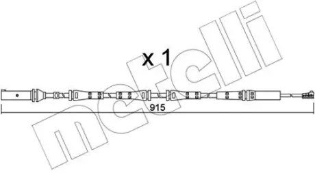 Датчик зносу гальмівних колодок (задніх) BMW 5 (G30/F90)/7 (G11/G12) 15- (L=915mm) METELLI SU.351