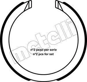 Колодки ручника Mazda CX-7/CX-9 06- (190x25) METELLI 53-0491