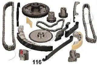 К-кт цепи ГРМ (18 деталей) Nissan Navara D22, D40 (02-), X-Trail (01-) 2.5 dCi, JAPKO KJK116