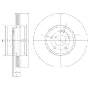 Диск тормозной передний DELPHI BG9020
