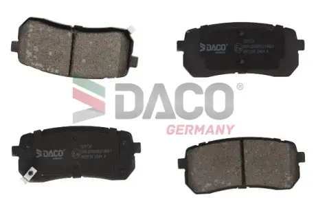 Колодки гальмівні (задні) Hyundai H-1 07-/iX55 08-12/Kia Carnival 05-15/Sorento 15- (Mando) Q+ DACO 321724