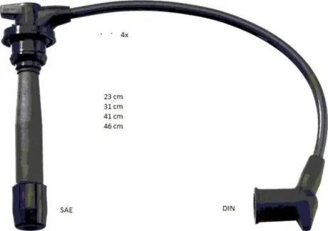 Комплект проводів запалювання KIA RIO II 1.4 03.05-12.11 BERU ZEF1640
