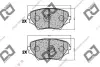 Гальмівні колодки, дискове гальмо (набір) DJ PARTS BP1011 (фото 1)