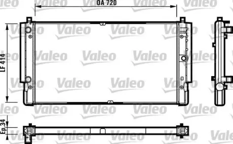 Радіатор, охолодження двигуна VALEO 731616
