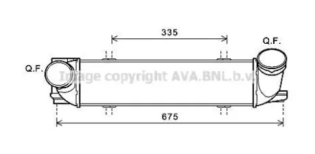 BMW Інтеркулер 1 Купе (E82) 07-, 3 (E90) 06-, 3 Touring (E91) 06-, 3 Купе (E92) 07- AVA BW4438