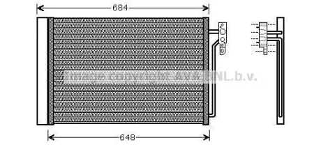 LAND ROVER Радіатор кондиціонера (конденсатор) Range Rover III 3.0d/4.4 02- AVA AUA5182D