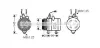CHEVROLET Компресор кондиціонера MATIZ 0.8 05-, SPARK 0.8 05-, DAEWOO AVA DWAK079 (фото 1)