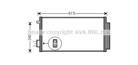 Конденсатор кондиціонера (з осушувачем) FIAT 500L, TIPO 1.4 09.12- QUALITY COOLING AVA FTA5412D