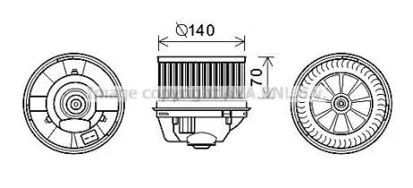 FORD Вентилятор салона C-Max, Focus II 03- AVA FD8496