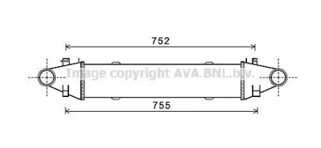 DB Інтеркулер W204 C180/350CDI 07- AVA MSA4525