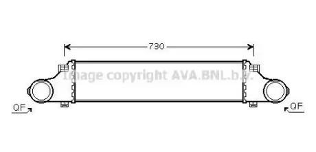 DB Інтеркулер W211 200/220CDI 02- AVA MS4410