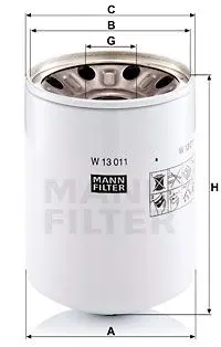 Фільтр масляний MANN W13011X