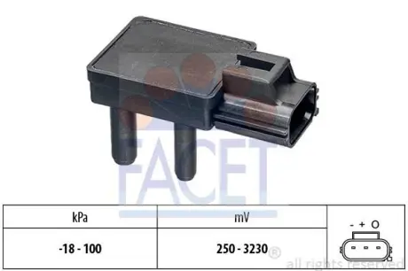 Датчик тиску випускних газів FACET 10.3332
