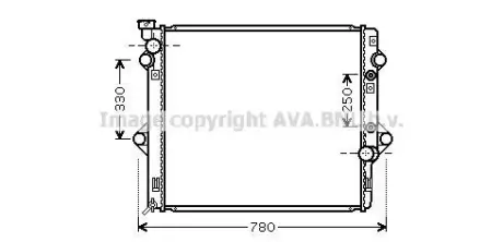 Радіатор двигуна (товщина: 32мм) TOYOTA LAND CRUISER PRADO 1KD-FTV 09.02-08.09 QUALITY COOLING AVA TOA2478