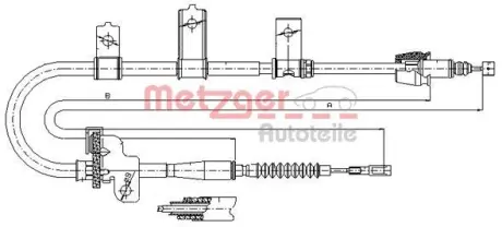 Трос ручного гальма METZGER 176021 (фото 1)