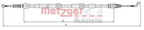 Трос ручного гальма METZGER 107394