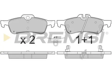 Гальмівні колодки зад. Toyota Yaris 05- (TEVES) BREMSI BP3320