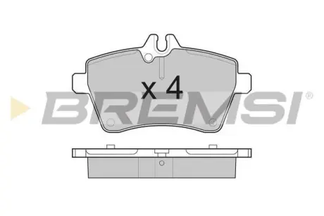 Гальмівні колодки пер. MB W169/W245 04-12 BREMSI BP3189