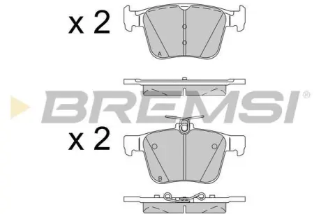 Гальмівні колодки зад. A3/Golf 12- BREMSI BP3517