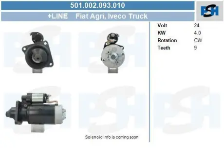 Стартер PSH 501002093010