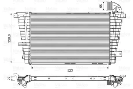 Інтеркулер OPEL ASTRA H, ASTRA H GTC, ASTRA H/KOMBI 1.3D/1.9D 04.04-10.10 VALEO 818614