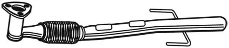 Вихлопна труба передн (довжина:1550мм) SAAB 9-3 1.8 01.04-02.15 WALKER 10559