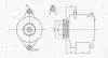 Генератор (12В, 90А) NISSAN ALMERA II, PICK UP, X-TRAIL I 2.2D/2.5D 05.98-01.13 MAGNETI MARELLI 063731615010 (фото 1)