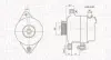 Генератор (12В, 90А) CITROEN C1, PEUGEOT 107, TOYOTA AYGO 1.0 06.05-09.14 MAGNETI MARELLI 063731949010 (фото 1)