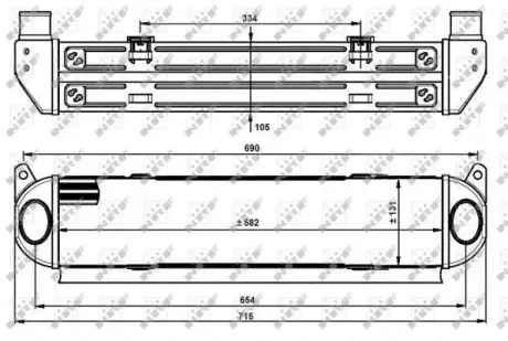 Інтеркулер LAND ROVER DISCOVERY III, DISCOVERY IV, RANGE ROVER SPORT I 2.7D 07.04-12.18 NRF 30919
