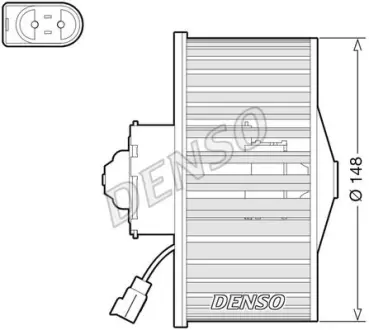 Вентилятор салону FORD FIESTA IV, FIESTA/HATCHBACK, FIESTA/MINIVAN, KA, PUMA, STREET KA, MAZDA 121 III 1.25-1.8D 09.91-11.08 DENSO DEA10054