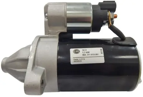 Стартер (12В, 0,9кВт) HYUNDAI I10 I, I20 I, I20 II, KIA PICANTO II, RIO II, RIO III 1.0-1.4 03.05-08.20 HELLA 8EA011612261 (фото 1)