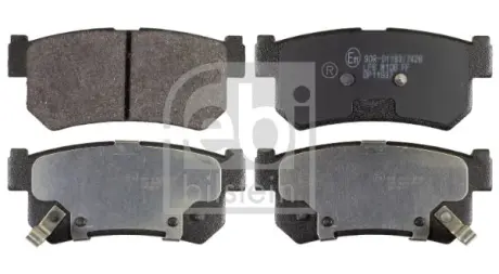 Комплект гальмівних колодок задн, DAEWOO KORANDO, MUSSO, SSANGYONG ACTYON I, ACTYON SPORTS I, KORANDO, KYRON, MUSSO, MUSSO SPORTS, REXTON / REXTON II, REXTON W / REXTON 2.0D-3.2 10.95- FEBI 170638