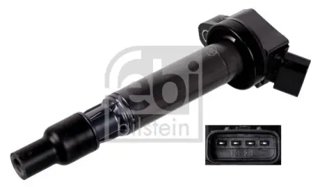 Котушка запалювання LEXUS ES, GS, GX, IS C, IS II, IS III, LS, LX, RC, RX, SUBARU TREZIA, TOYOTA AURIS, CAMRY, COROLLA, CROWN, HIGHLANDER / KLUGER, IQ, LAND CRUISER 200 1.3-5.7 09.02- FEBI 106817 (фото 1)