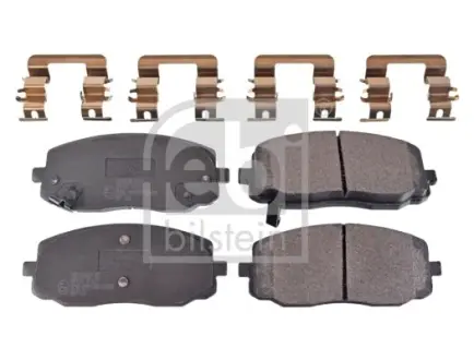 Комплект гальмівних колодок передн, CITROEN AXEL, HYUNDAI I10 I, I20 I, KIA PICANTO II 0.7-1.2LPG 07.84-03.17 FEBI 116299