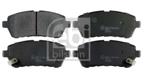 Комплект гальмівних колодок передн, FORD FIESTA VI, SUZUKI BALENO, SWIFT IV, SWIFT V 1.0-1.6D 02.10- FEBI 170652