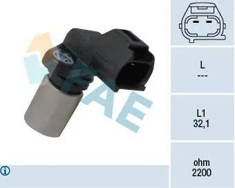 Датчик положення розподільчого валу MAZDA 6, MPV II, TOYOTA DYNA, HIACE IV, HIACE V, HILUX VI, LAND CRUISER 90, LAND CRUISER PRADO 2.0D-3.4 08.95- FAE 79313