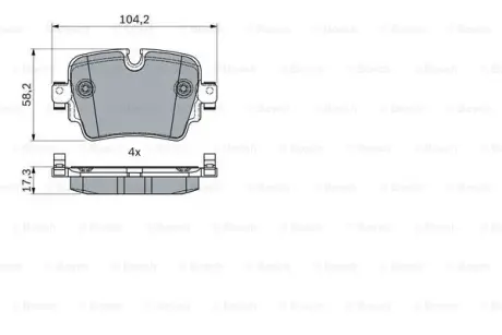 Комплект гальмівних колодок BOSCH 0986494753