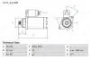 Стартер (12В, 2,2кВт, відновлений) NISSAN NAVARA, NP300, PICK UP 2.5D 11.01- BOSCH 0986025540 (фото 1)