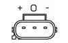 Датчик тиску у впускному колекторі (3 pin) FORD FIESTA IV, FIESTA/HATCHBACK, FIESTA/MINIVAN, FOCUS I, FOCUS I/KOMBI, TOURNEO CONNECT, TRANSIT CONNECT, JAGUAR XF SPORTBRAKE, XJ, XK II 1.8D-4.2 08.95- NGK 95922 (фото 2)