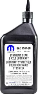Трансмиссионное масло Mopar GL-5 MT-1 75W-90 синтетическое 1 л MOPART 68218655AA