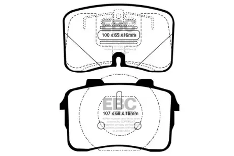 Гальмівні колодки тюнінгові BRAKES EBC DP3883C