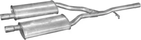 Резонатор Ford Taunus 76-83 2.0/2.3 Алюмінізована сталь POLMO POLMOSTROW 08.383